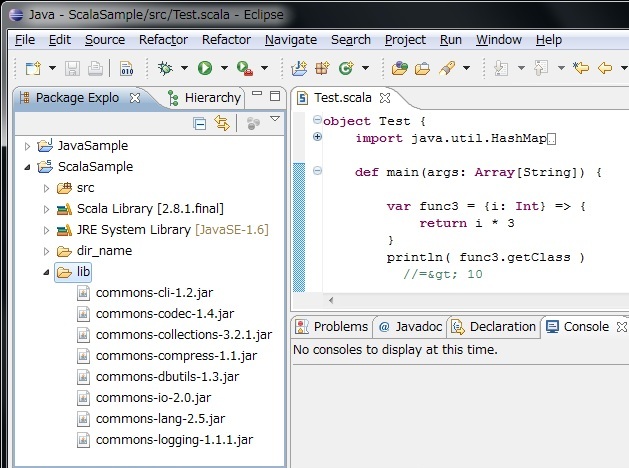 libの中にcommonsのjarファイルを放り込む。